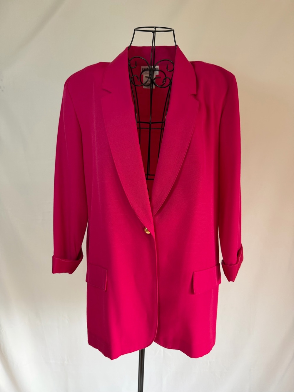 Essentials Hot Pink Long Blazer